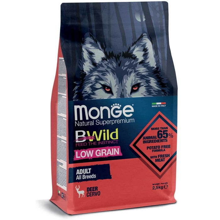 Monge Bwild Low Grain All Breeds Adult Cervo - MONGE - 34289828823256