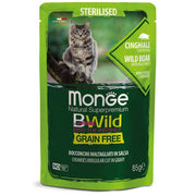 Monge BWild Gatto Grain Free Sterilised Cinghiale con ortaggi 85g