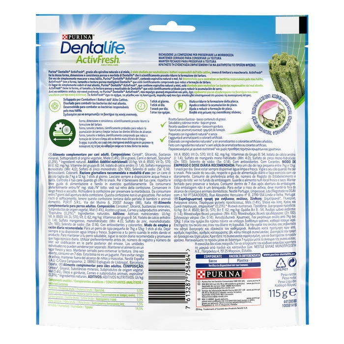 Purina Dentalife Active Fresh Snack igiene orale cane Small 115g - PURINA - 66185974645114