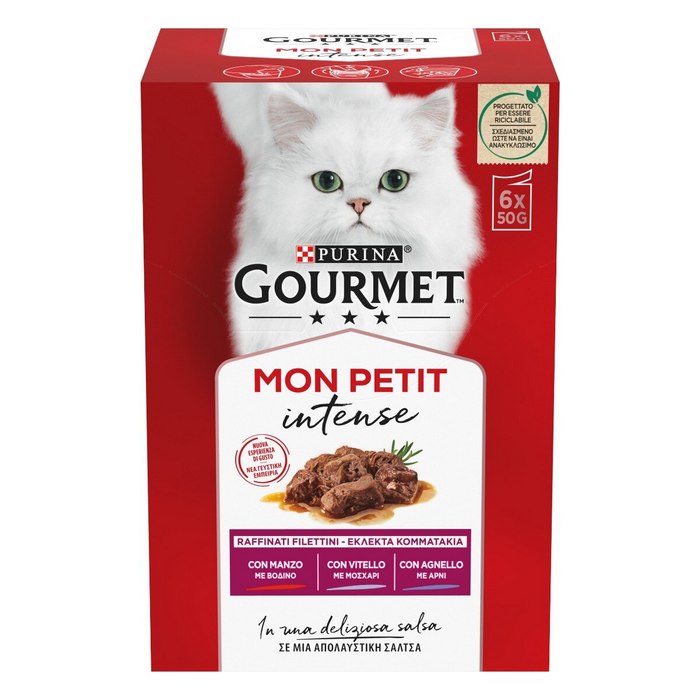 Purina Gourmet Mon Petit Selezione prelibata con manzo, agnello e vitello 6x50g