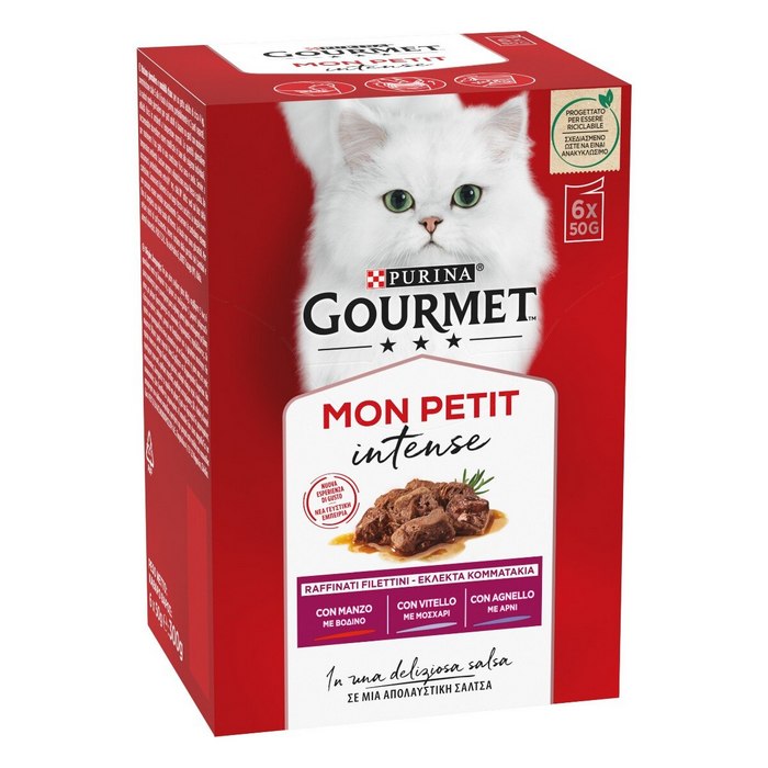 Purina Gourmet Mon Petit Selezione prelibata con manzo, agnello e vitello 6x50g