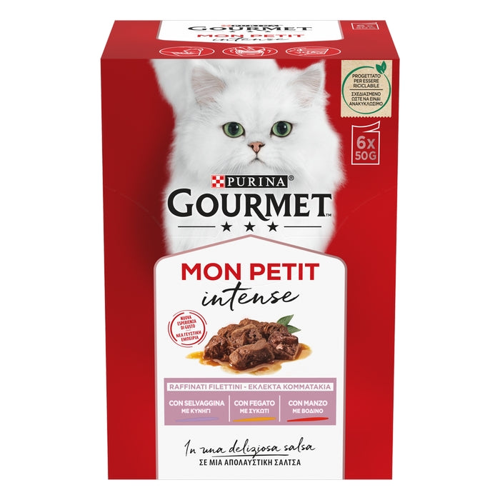 Purina Gourmet Mon Petit Deliziose ricette con manzo, fegato e selvaggina 6x50g