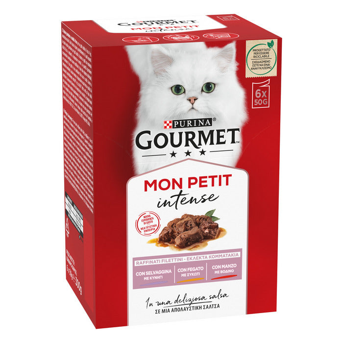 Purina Gourmet Mon Petit Deliziose ricette con manzo, fegato e selvaggina 6x50g