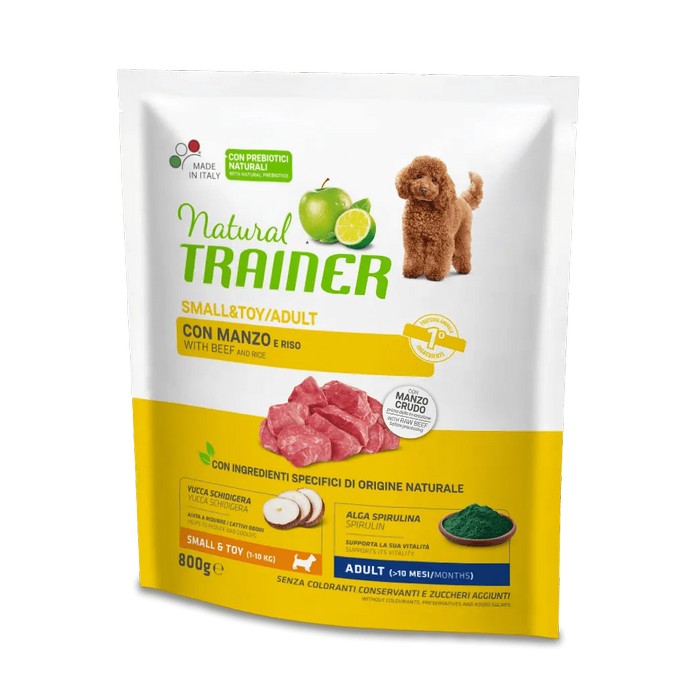 Natural Trainer Small&Toy Adult con Manzo - NATURAL TRAINER - 64761934152058