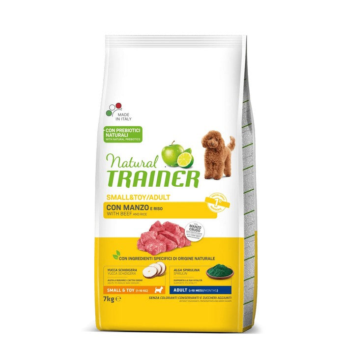 Natural Trainer Small&Toy Adult con Manzo - NATURAL TRAINER - 64761931858298