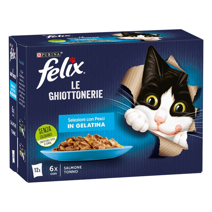 Purina Felix Le Ghiotterie Selezioni con pesci 12x85g