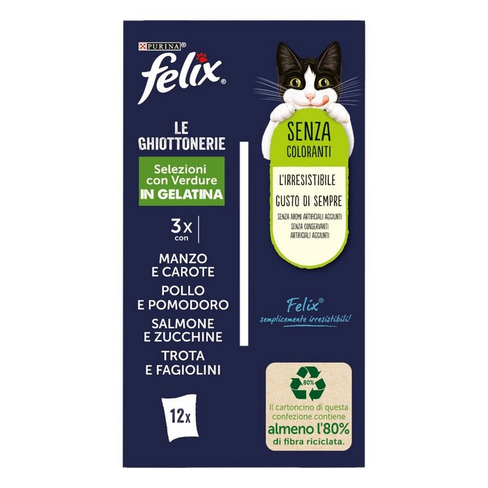 Purina Felix Le Ghiotterie Selezioni con verdure 12x85g - PURINA - 66184886223226