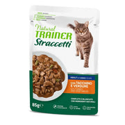 Natural Trainer Cat Straccetti Adult con Tacchino e verdure 85g
