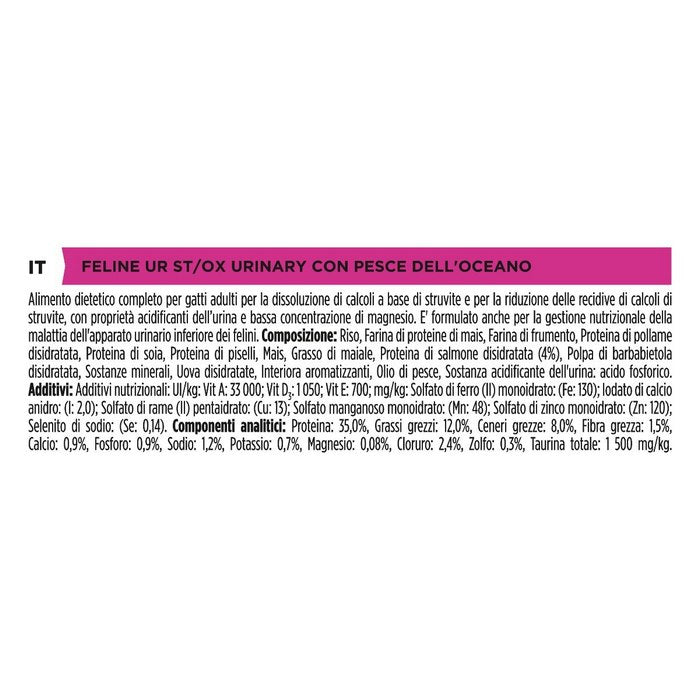Purina Pro Plan Feline Veterinary Diets UR Urinary con pesce dell'oceano - PURINA - 66185042526586