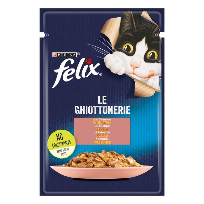 Purina Felix Le Ghiotterie con salmone in gelatina 85g