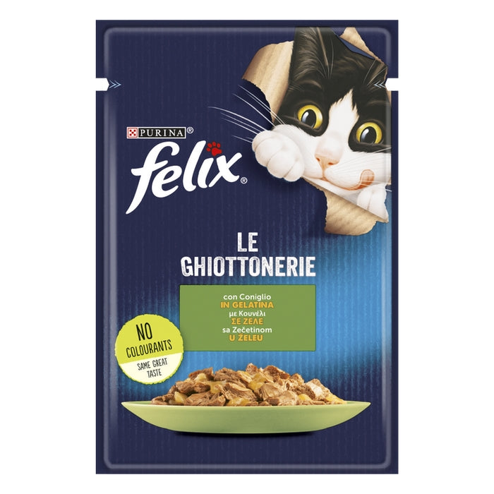 Purina Felix Le Ghiotterie con coniglio in gelatina 85g