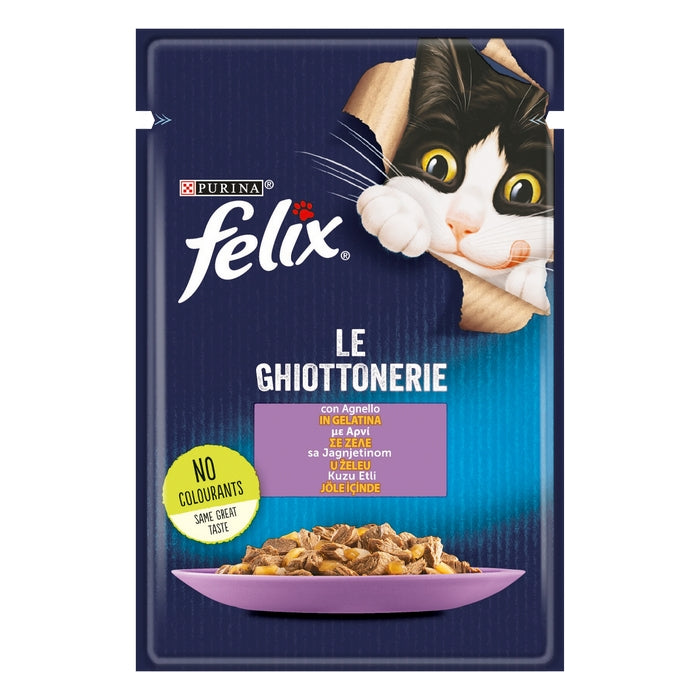 Purina Felix Le Ghiotterie con agnello in gelatina 85g - PURINA - 66185379742074