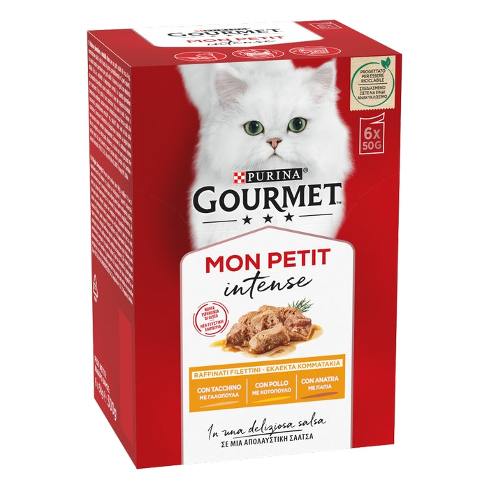 Purina Gourmet Mon Petit Scelta deliziosa con anatra, pollo e tacchino 6x50g