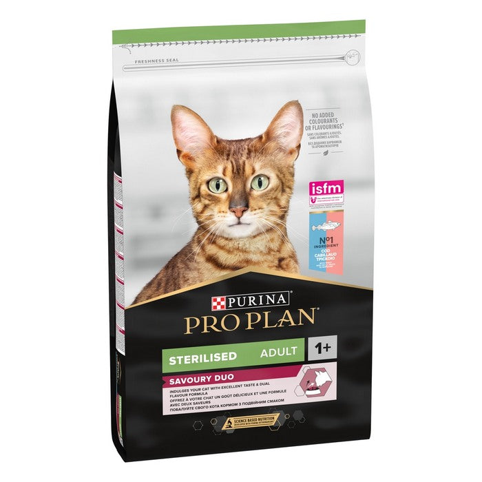 Purina Pro Plan Adult Sterilised Savoury Duo ricco in merluzzo e trota - PURINA - 66185239724410