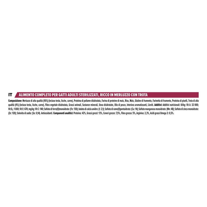 Purina Pro Plan Adult Sterilised Savoury Duo ricco in merluzzo e trota - PURINA - 66185241067898