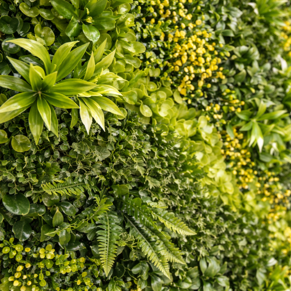 Parete con piante artificiali per giardino verticale 100x100 cm - Multi