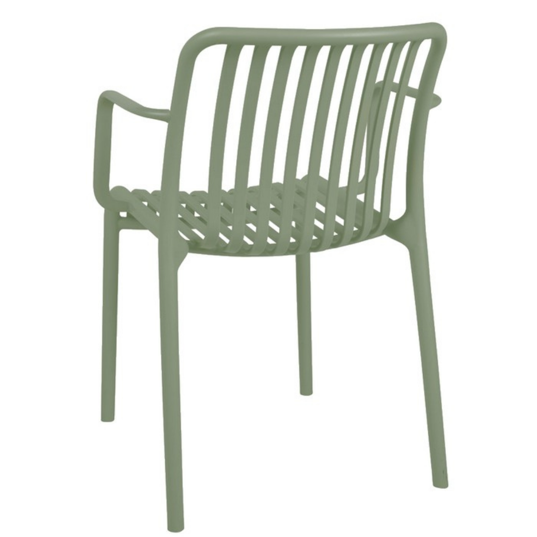 Set 6 poltrone da giardino con doghe impilabili in polipropilene anti-uv - Gardenia