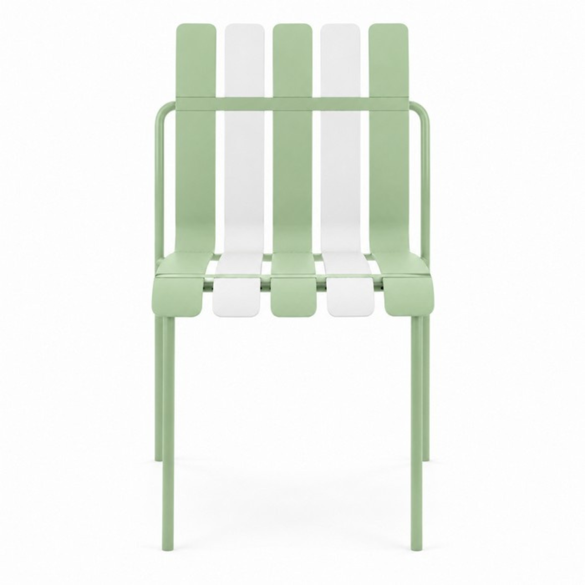 Set 4 Sedie a doghe da giardino mederne in polipropilene, fiberglass e metallo - Beach