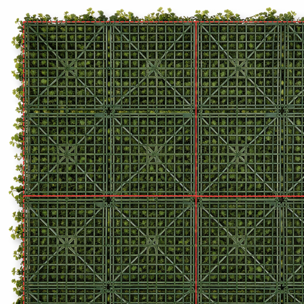 Parete con piante artificiali per giardino verticale 100x100 cm - Mimosa