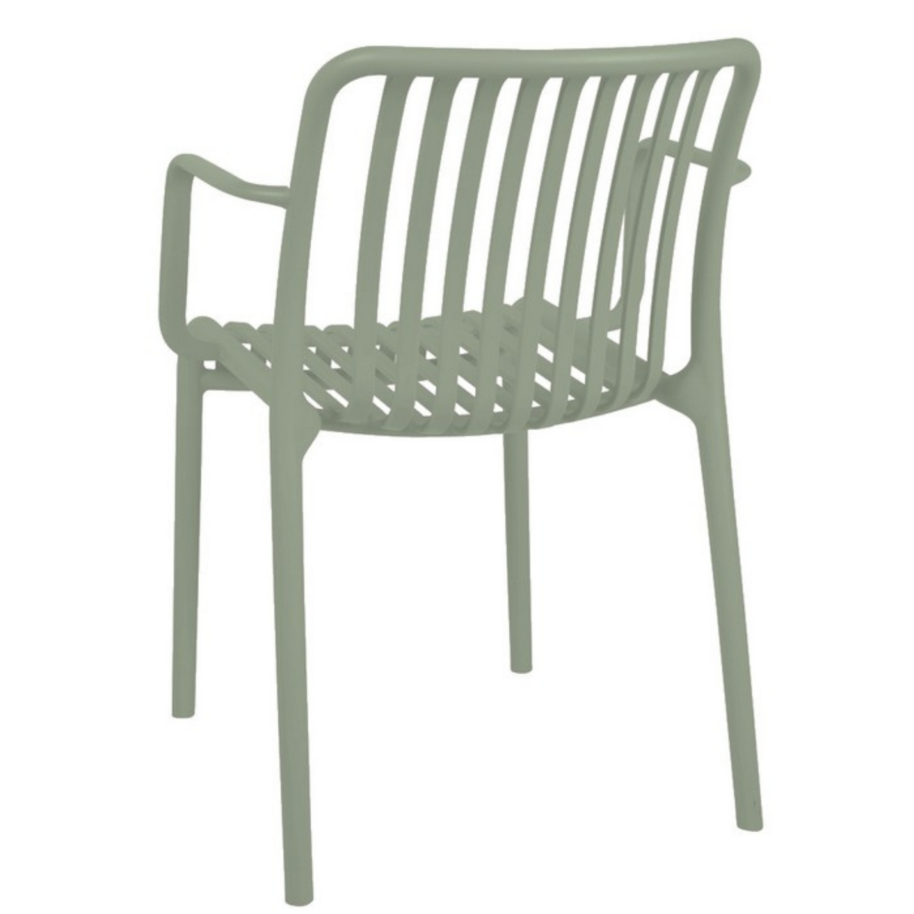 Set 6 poltrone da giardino con doghe impilabili in polipropilene anti-uv - Gardenia