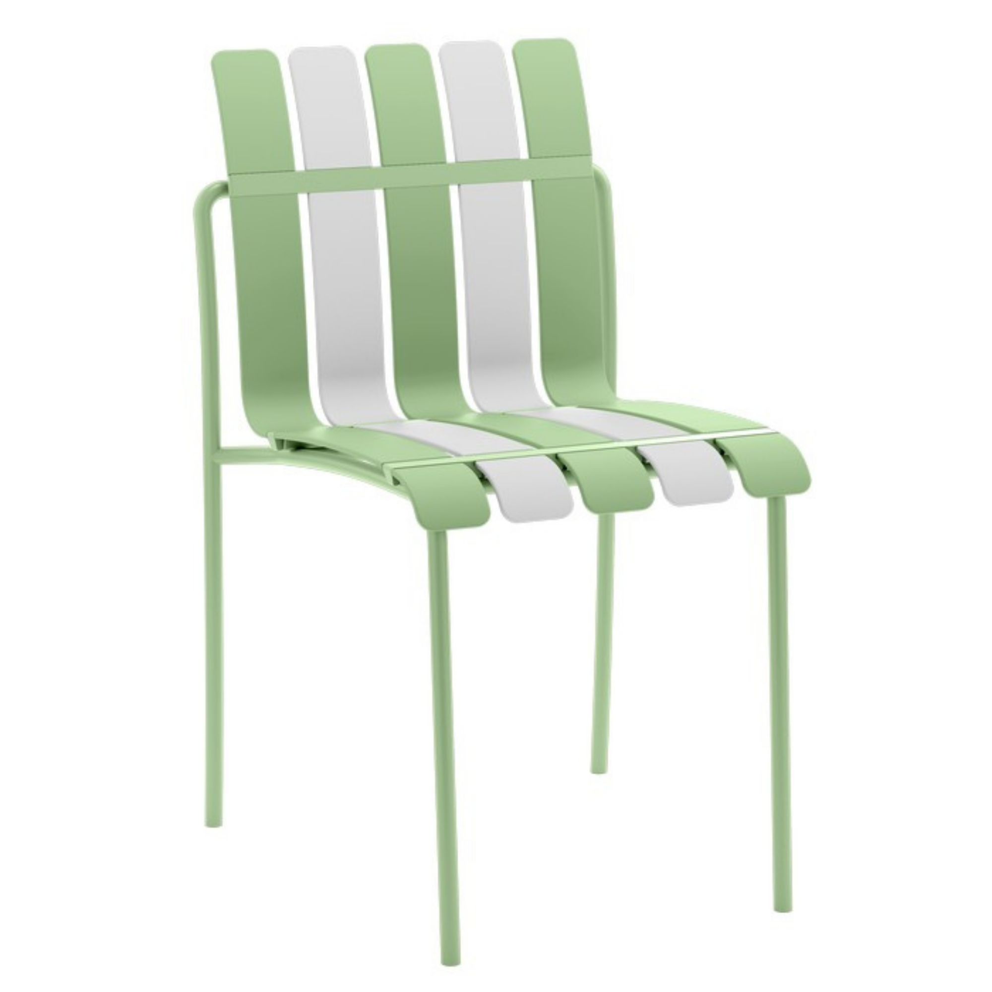 Set 4 Sedie a doghe da giardino mederne in polipropilene, fiberglass e metallo - Beach