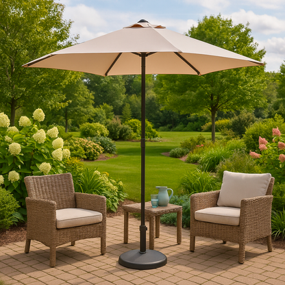 Ombrellone pop-up da giardino con anti-vento a palo centrale 270 cm - Solea