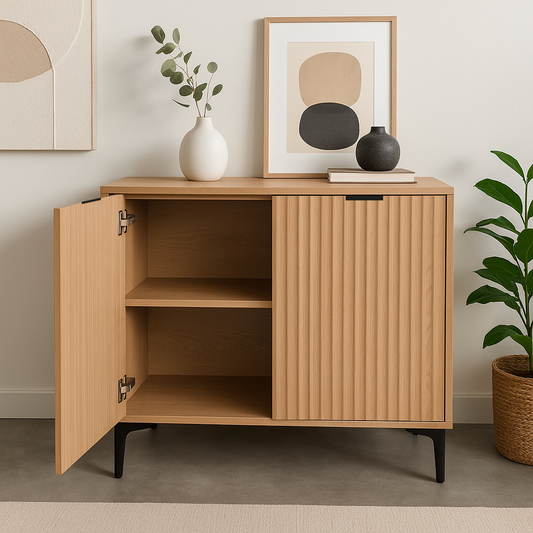 Mobile moderno con 2 ante in melamina legno - Lignum - BEST - 65894693732730