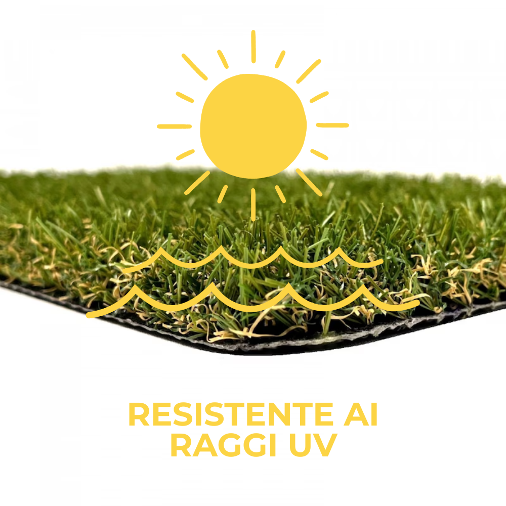 Rotolo di Erba Sintetica 40 mm per esterni - Prato finto realistico anti-uv