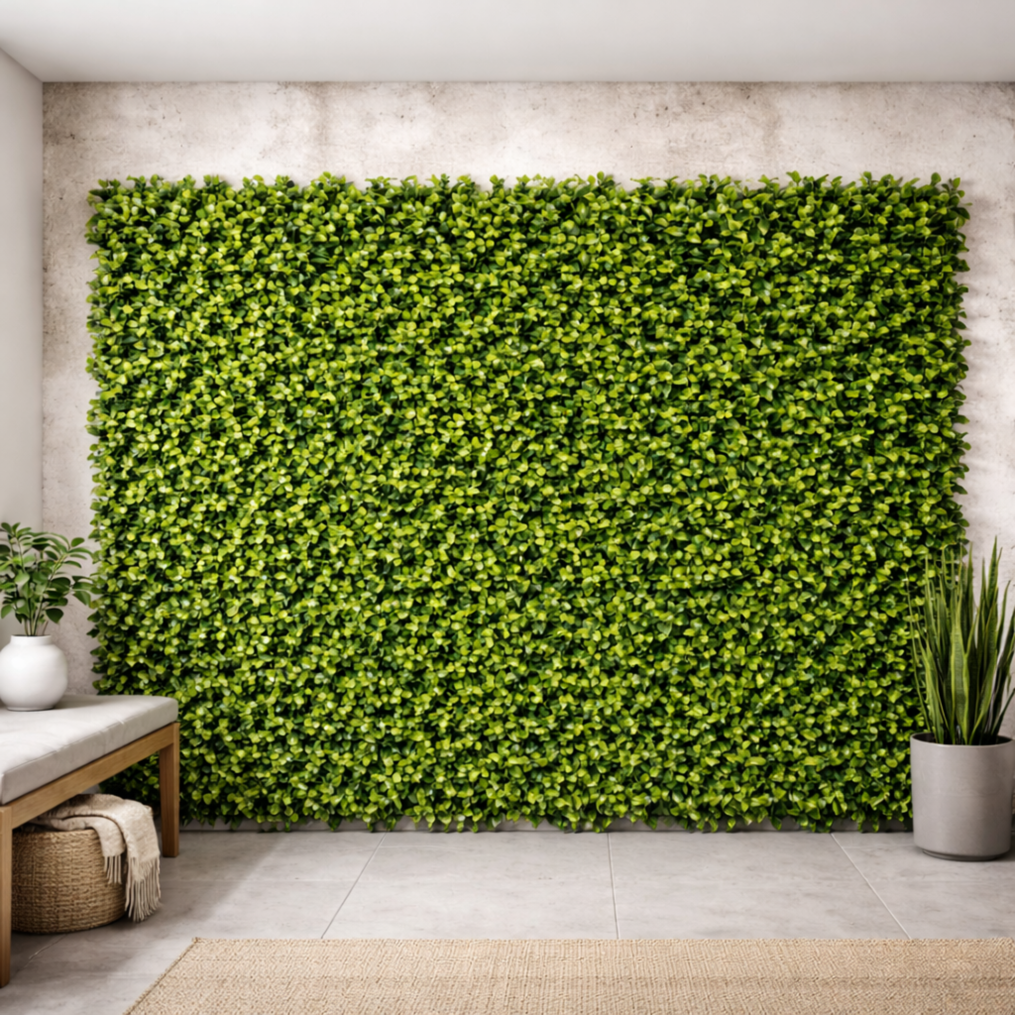 Parete con piante artificiali per giardino verticale 100x100 cm - Gardenia