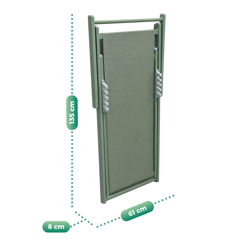 Set 4 Sedia a sdraio da giardino in alluminio e textilene