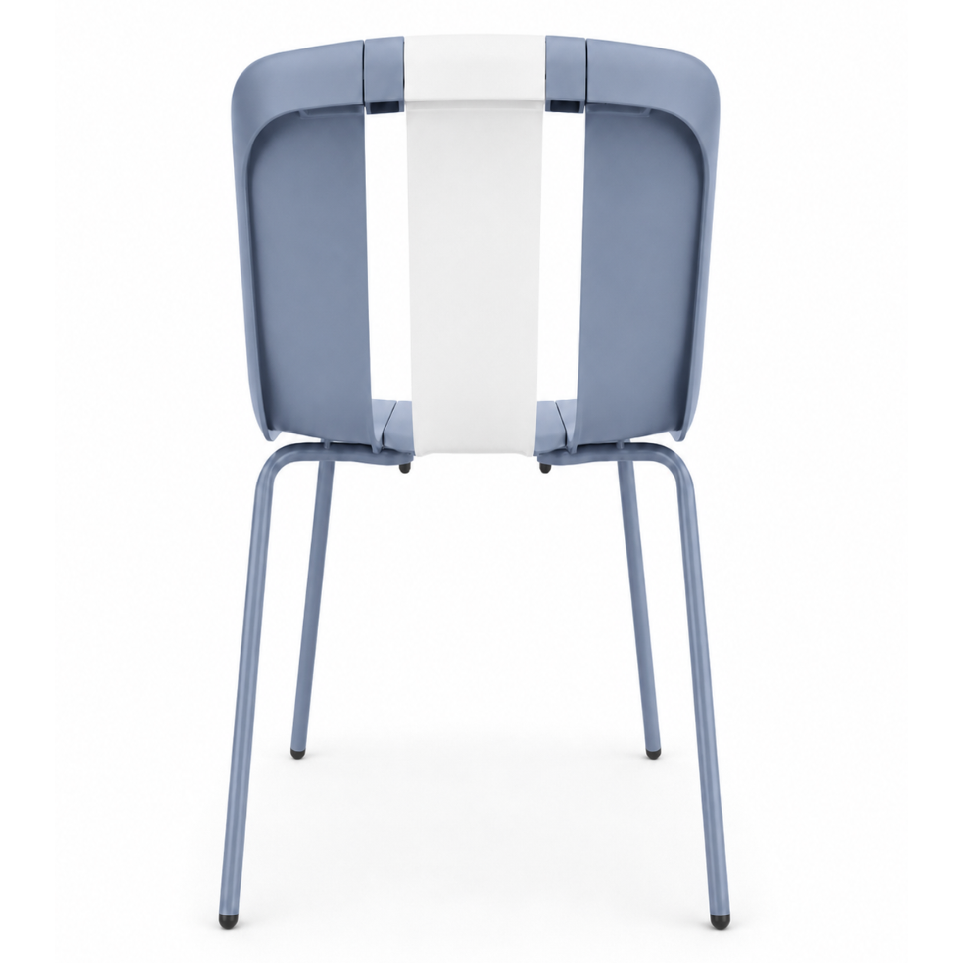 Set 4 Sedie moderne da giardino in polipropilene, fiberglass e metallo - Sunny