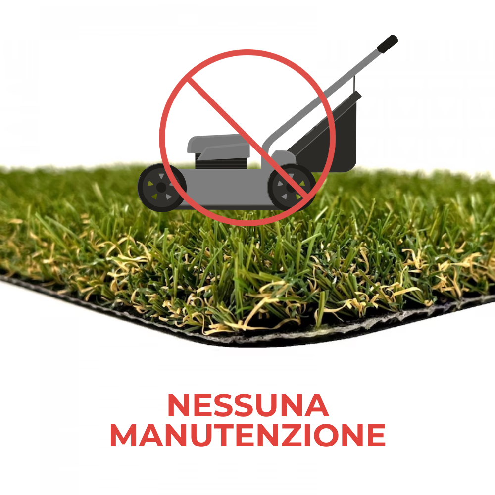 Rotolo di Erba Sintetica 40 mm per esterni - Prato finto realistico anti-uv