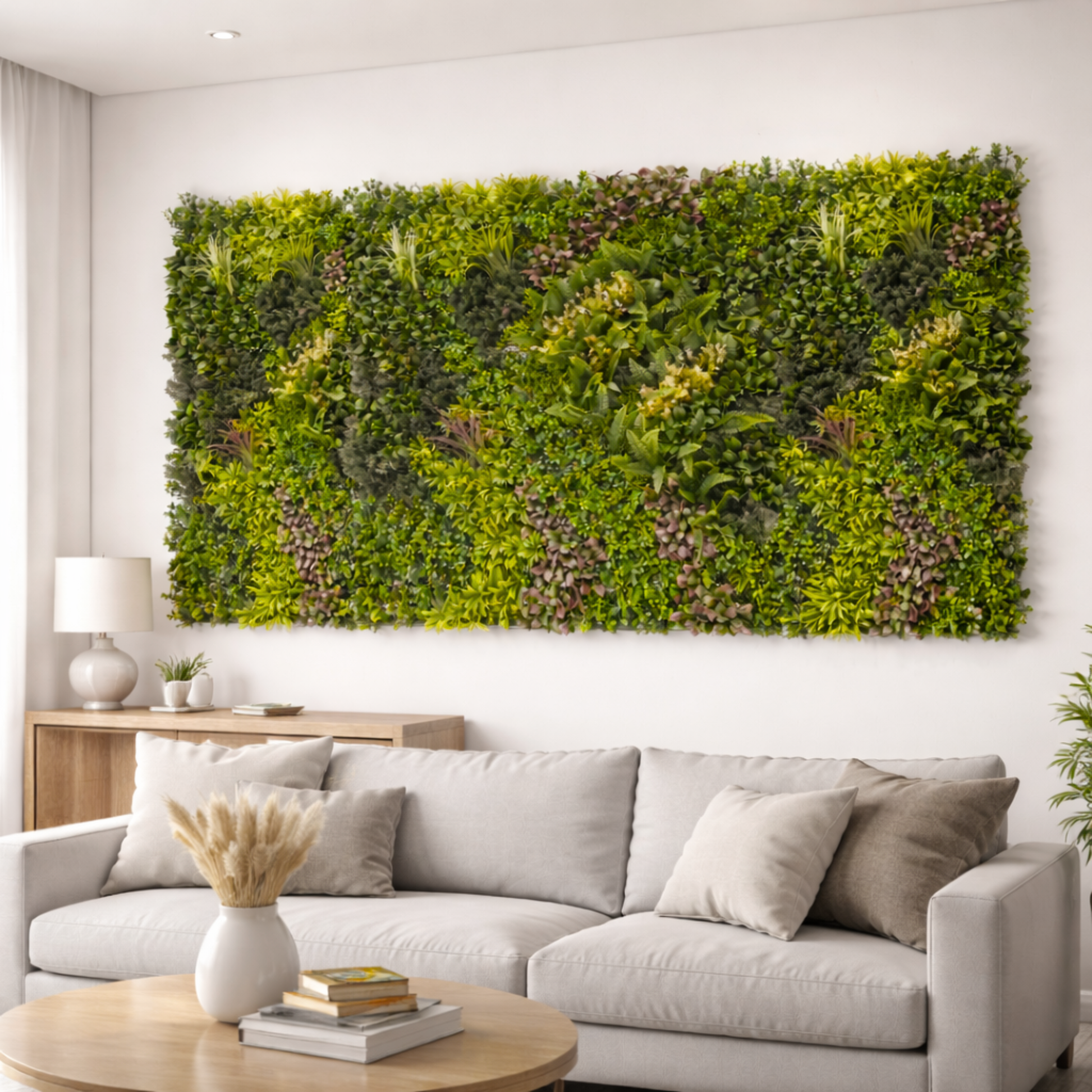 Parete con piante artificiali per giardino verticale 100x100 cm - Hera