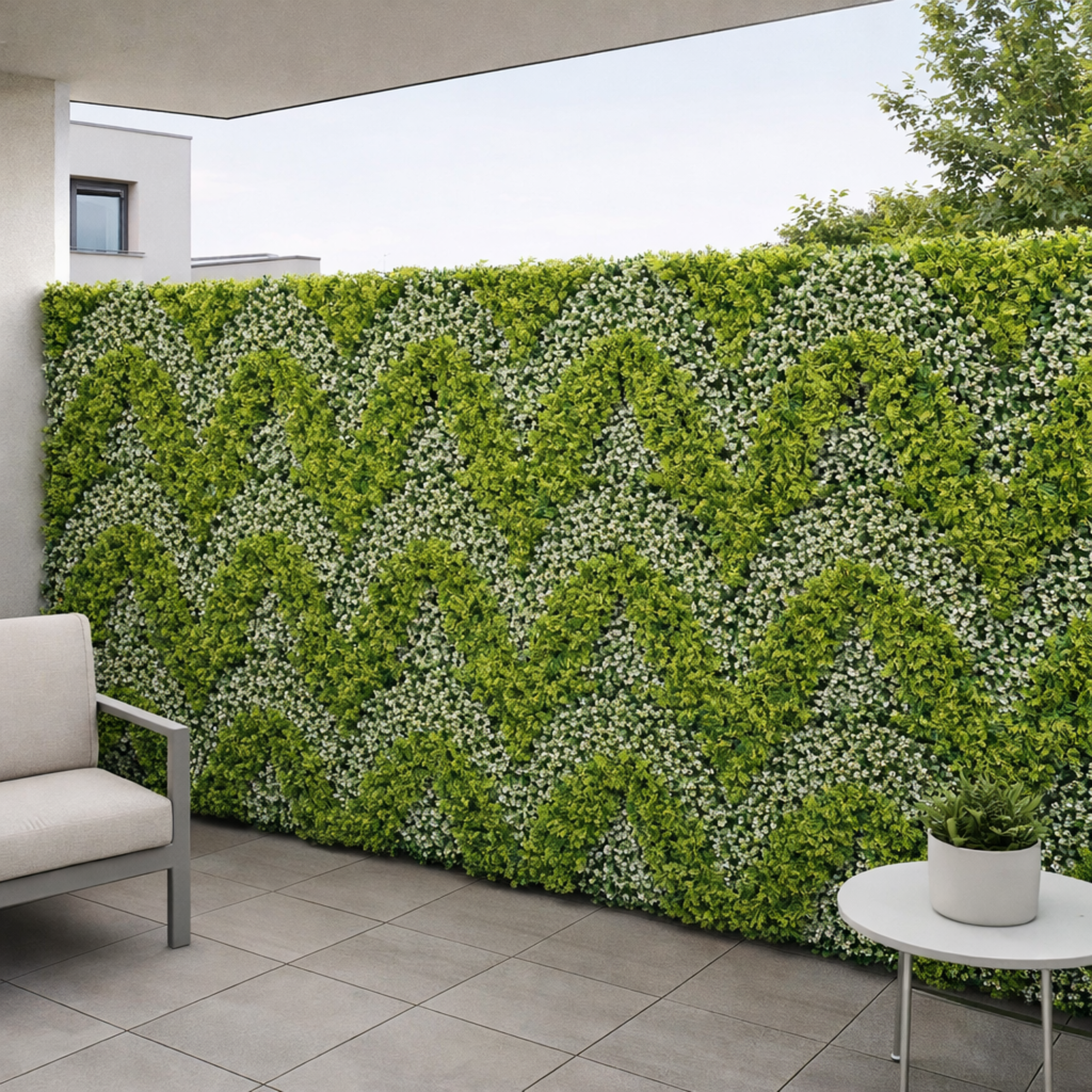 Parete con piante artificiali per giardino verticale 100x100 cm - Reflection