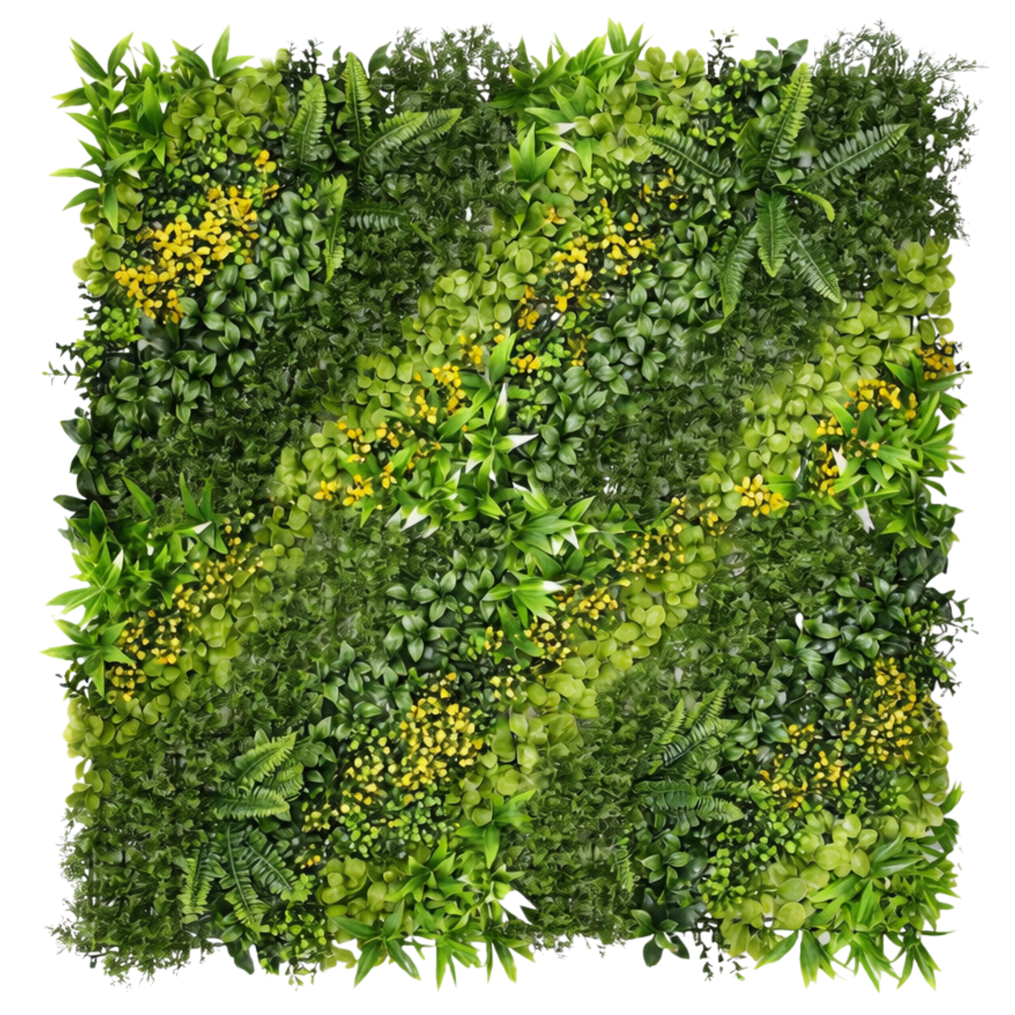 Parete con piante artificiali per giardino verticale 100x100 cm - Multi