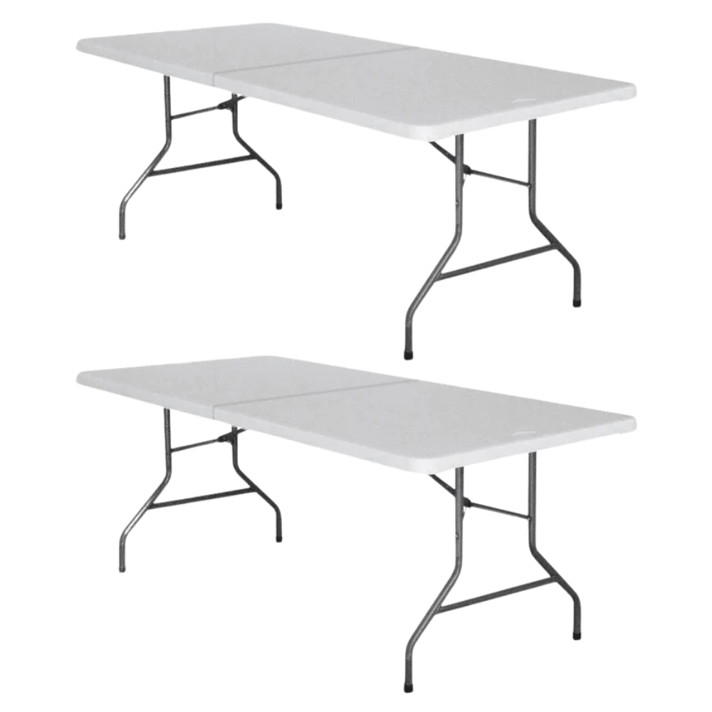 Set 2 tavoli pieghevoli per campeggio e catering 180x74 cm - BEST - 64538505970042