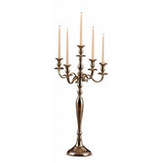 Candeliere Golden in metallo 5 fiamme