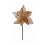 Fiore natalizio in velluto champagne con bacche