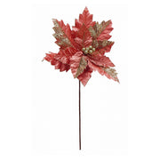 Fiore natalizio in velluto rossa con bacche