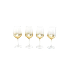 Set 4 calici in vetro Aurum oro 490ml