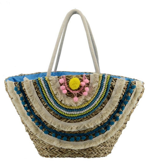 Borsa in paglia con frange - VACCHETTI GIUSEPPE - 