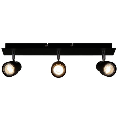 Applique 3 spot moderno nero Rock led