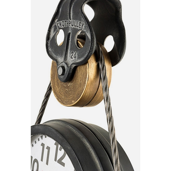 Orologio da parete vintage con carrucola - Charles - BIZZOTTO - 34264265883864