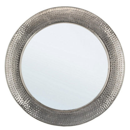 Specchio da parete tondo in acciaio 80 cm - Adara
