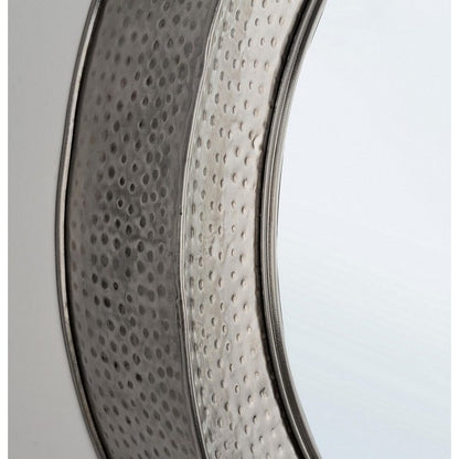 Specchio da parete tondo in acciaio 80 cm - Adara
