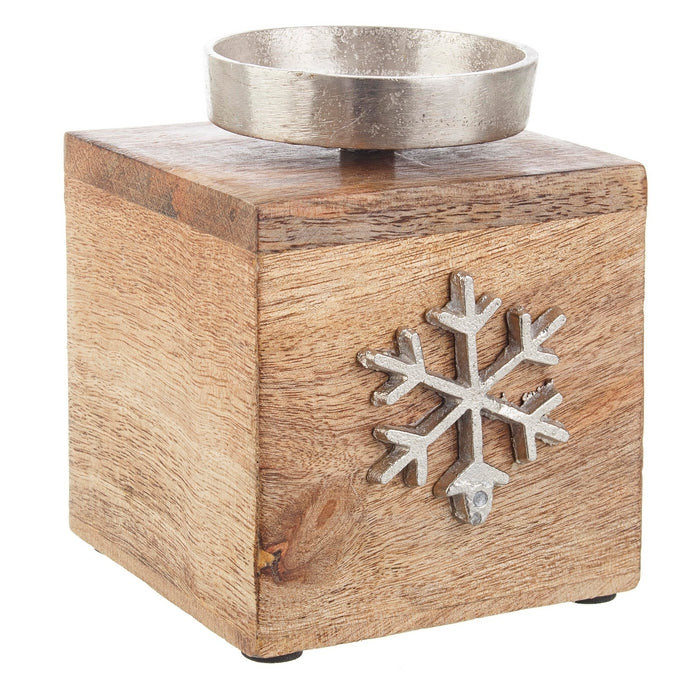 Porta candela natalizio in legno 1 fuoco - Ophelia