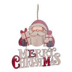 Pendaglio natalizio Babbo Natale con scritta Merry Christmas - Gregory