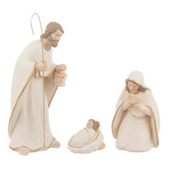 Natività con 3 statuette 25 cm bianco - Celestial