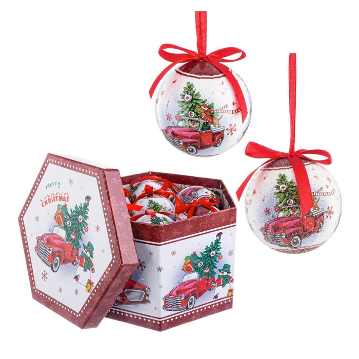 Confezione da 14 sfere natalizie da appendere 7,5 cm
