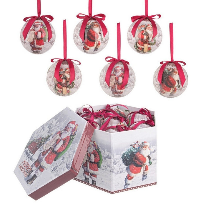 Confezione da 14 sfere natalizie da appendere 7,5 cm